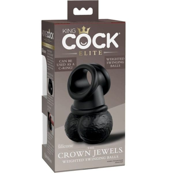 KING COCK - ELITE RING WITH TESTICLE SILICONE 8